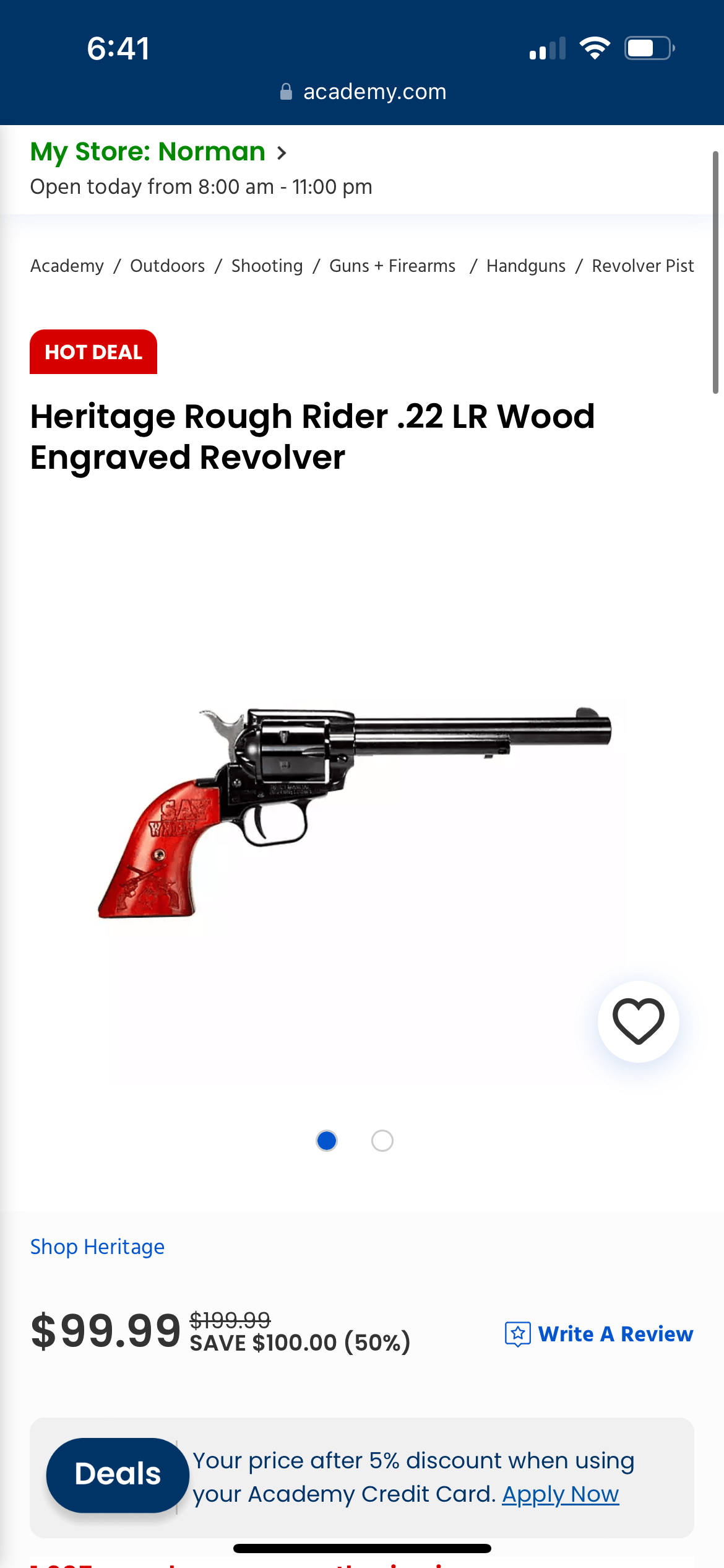 Atwoods 22 Revolver Sale Oklahoma Shooters