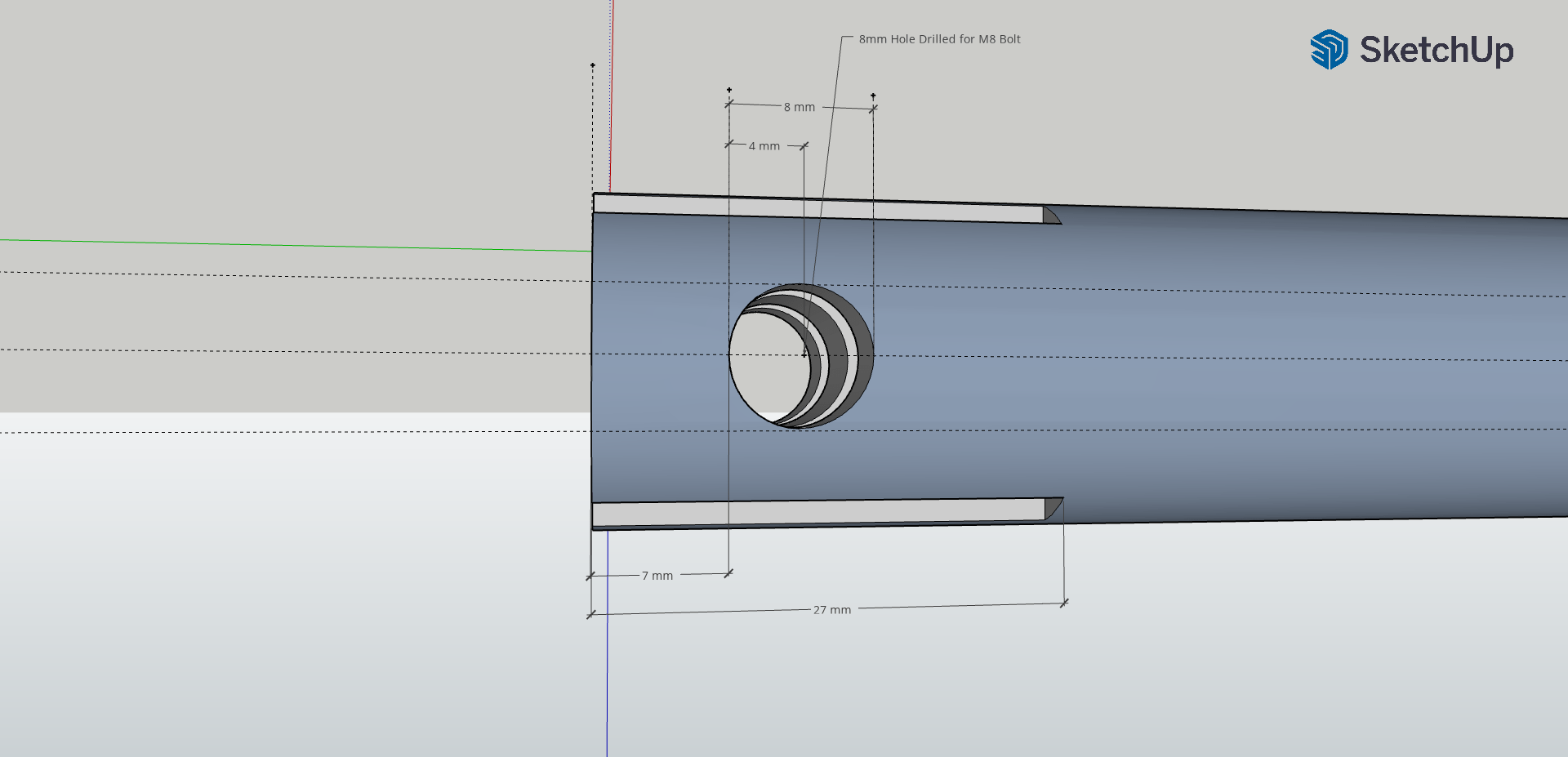 Cutting slot in 20mm Steel Rod UK