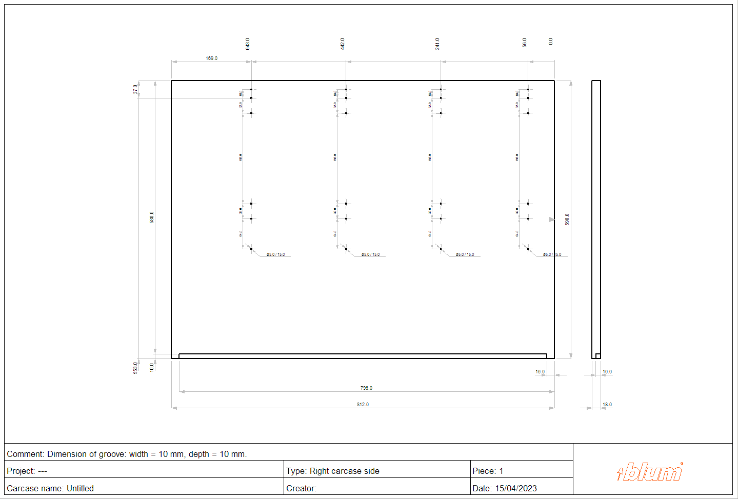 Positioning of undermount runners inside the UK
