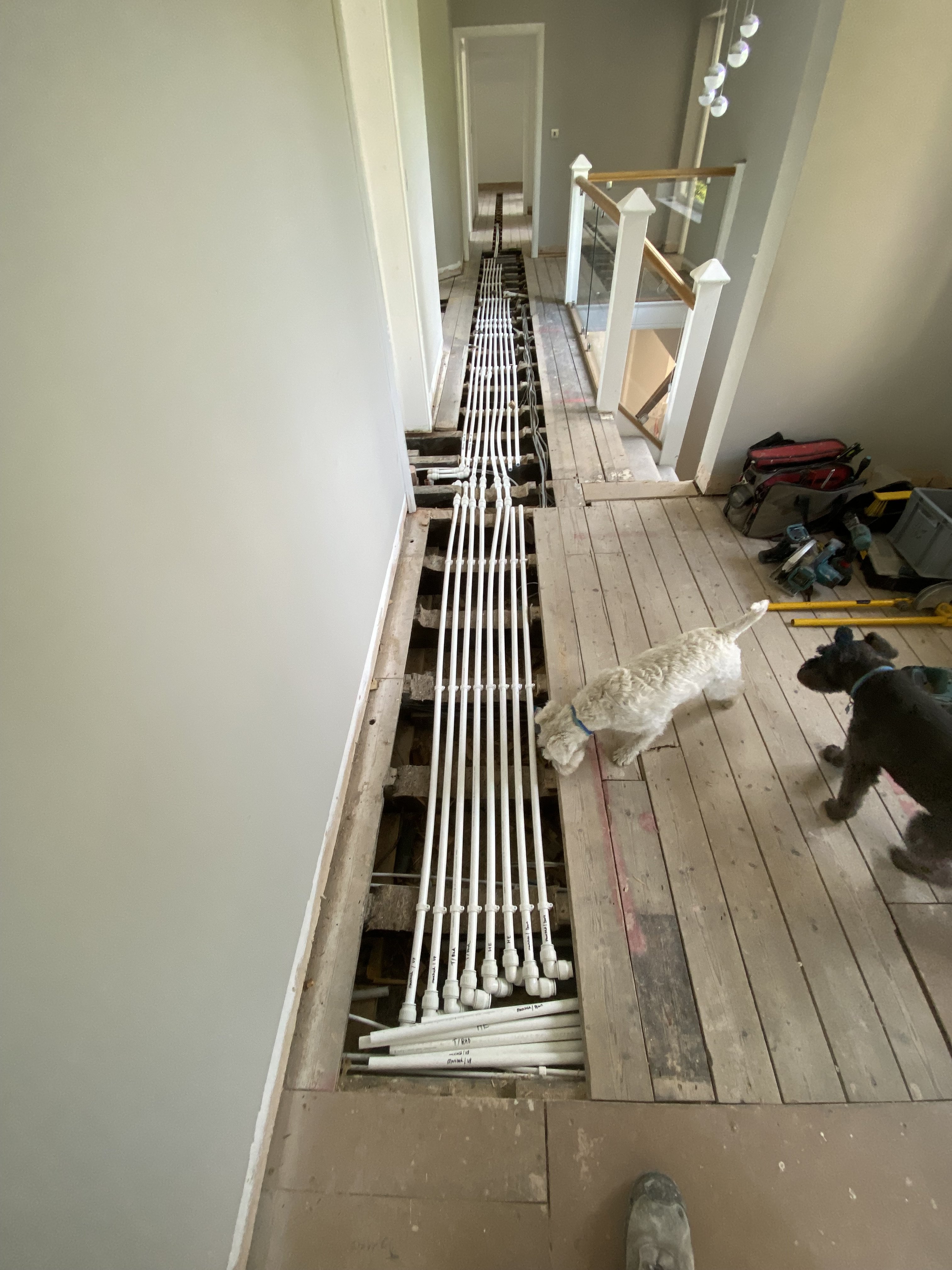 Central heating pipes lagging UK