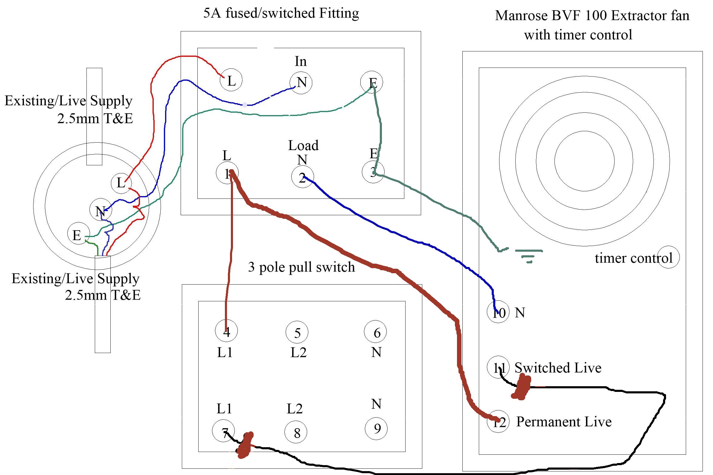 Wiring A Bathroom Extractor Fan To Light Switch Infoupdate Org