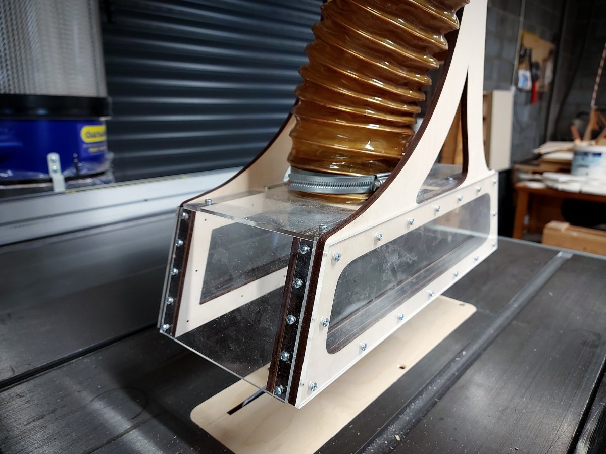 DIY Overhead crown guard with dust extraction. UK