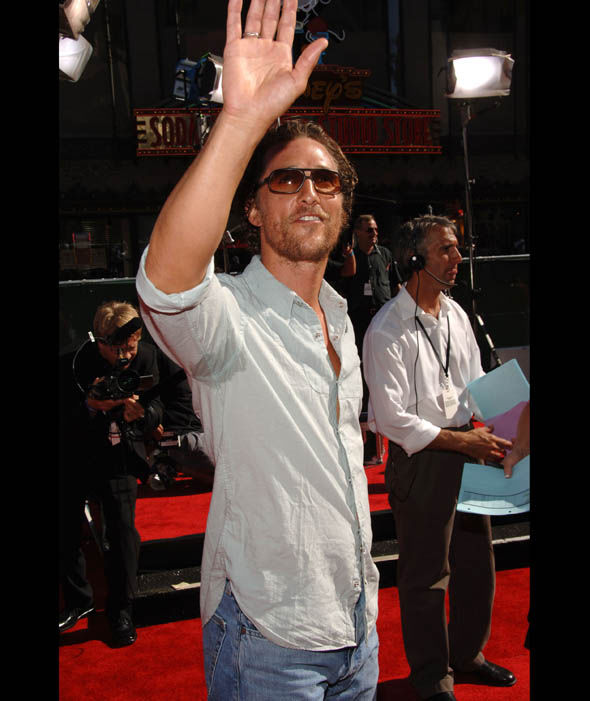 Matthew McConaughey sweaty wardrobe malfunction on the 2006 ESPY Awards