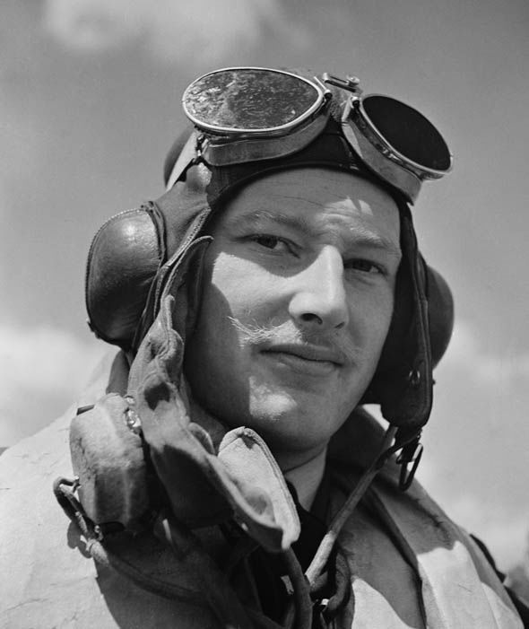 An RAF pilot at Hawkinge Airport in Kent, during the Battle of Britain