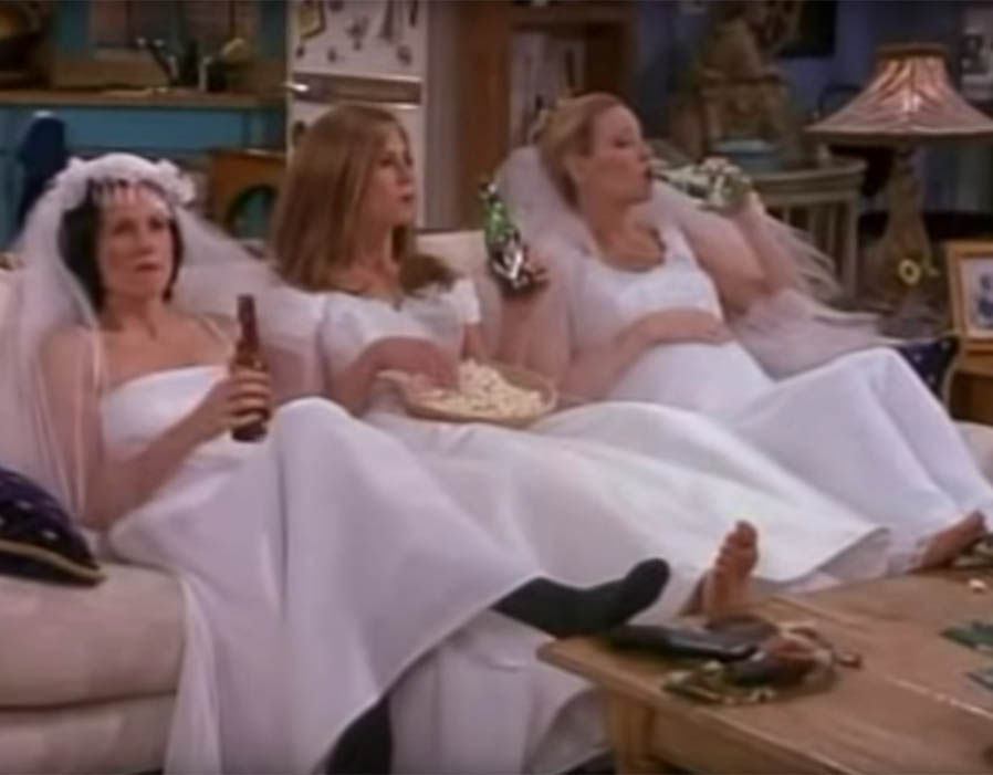The one with all the wedding dresses in Season 4 Friends Funniest
