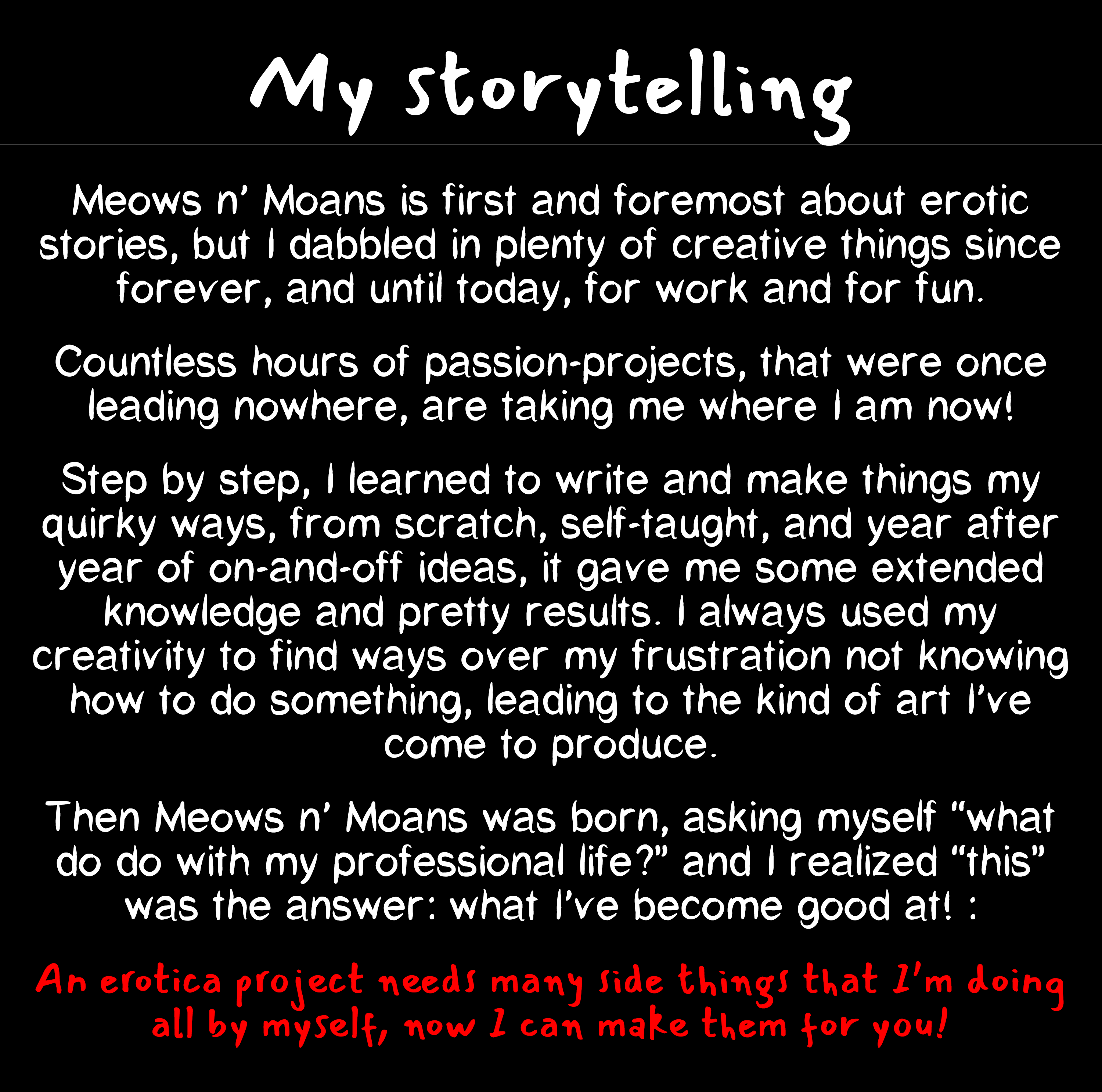 Your captions, censors, textimages, character sheets, and my cover