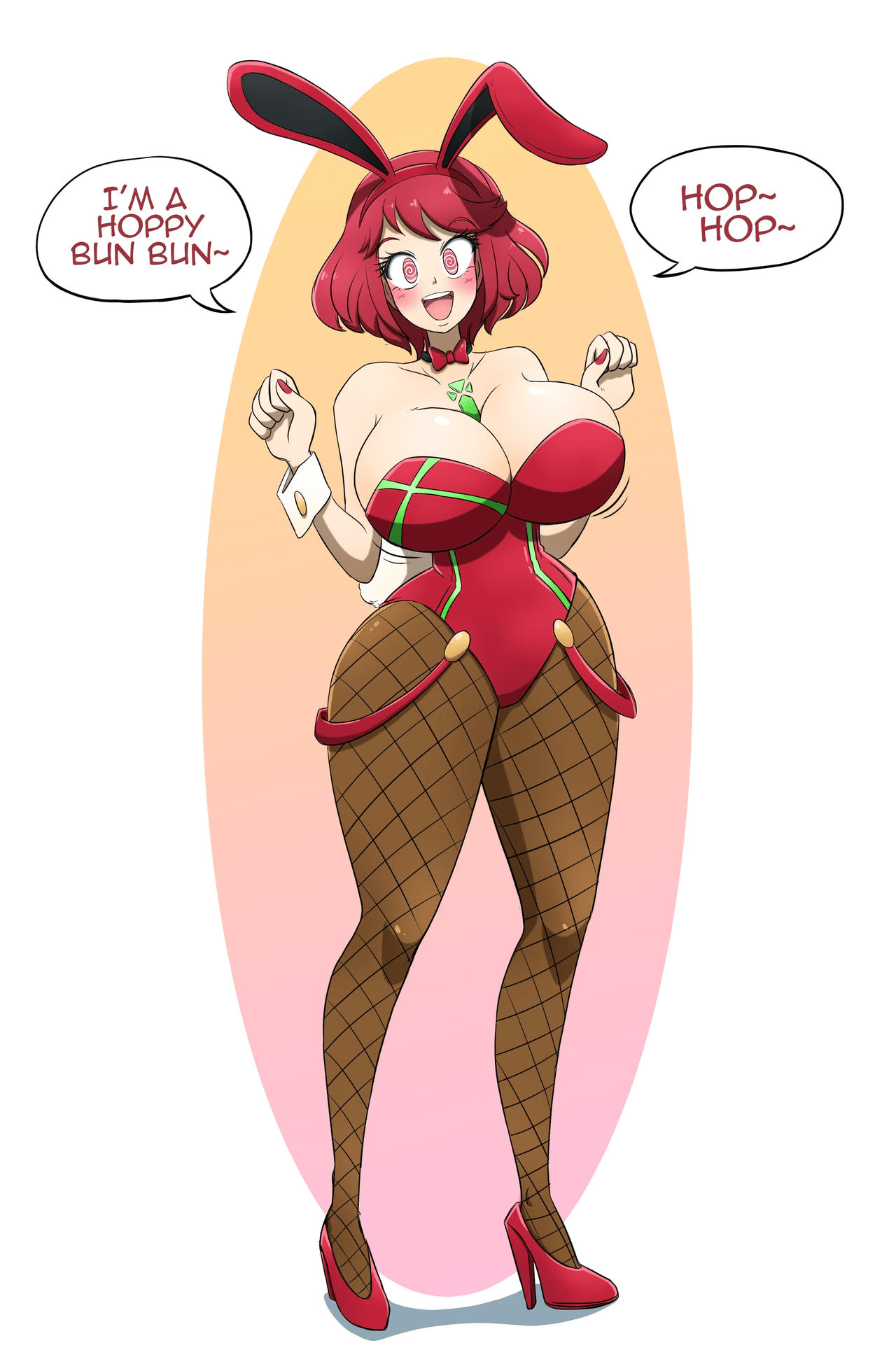[Bunnygirl/Expansion/Hypnosis] Busty Bunny Pyra by Kobi-Tfs : Inanimate_TFs