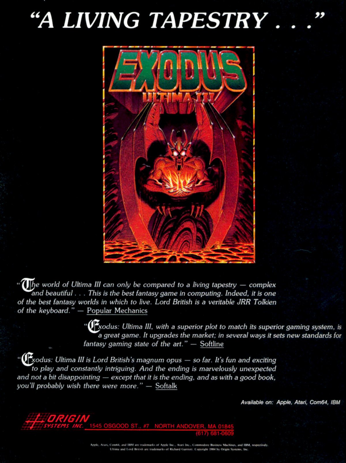 Ultima 3 Exodus Video Game From The Early 80's Image Chest Free