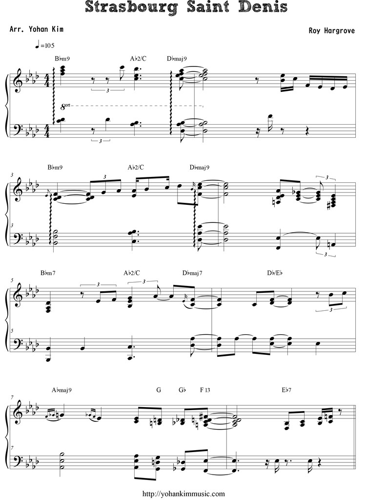 Strasbourg St. Denis (Sheet Music) Yohan Kim Music