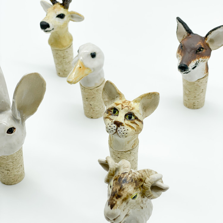 세라믹 코르크 마개 Animals [Ceramic Bottle Stopper] Thimbloom