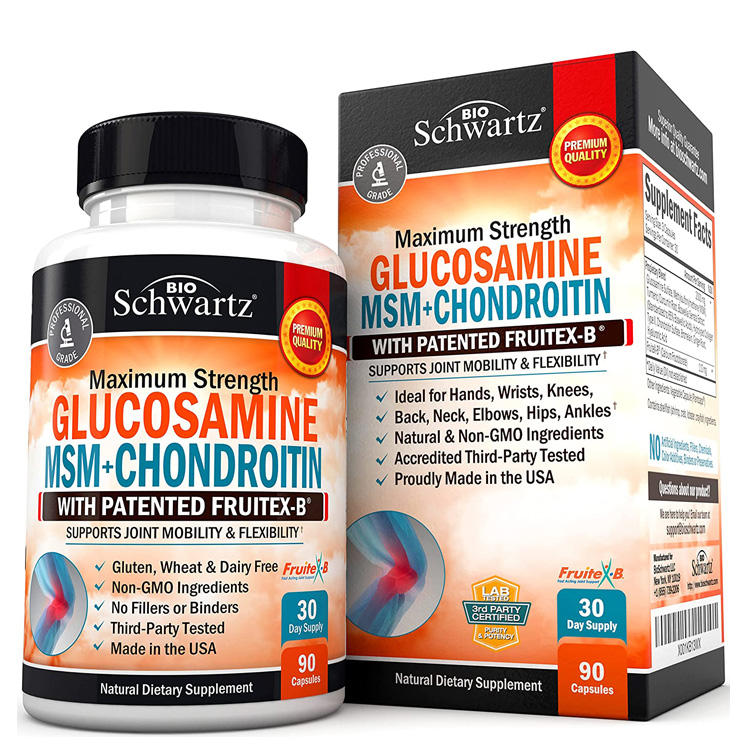 바이오 슈바르츠 글루코사민 콘드로이친 MSM 트리플 스트렝스 90캡슐 / Bio Schwartz Glucosamine