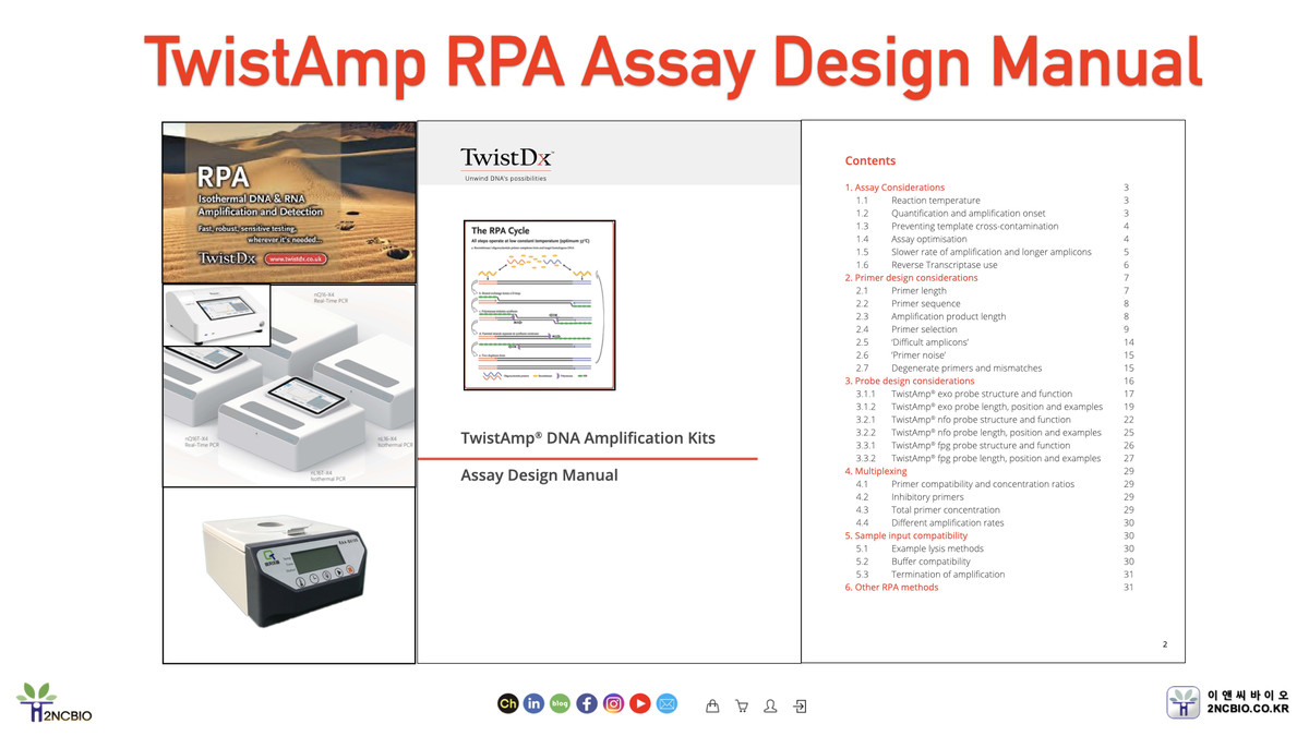 TwistAmp RPA Assay Design & TwistAmp® RPA Kits' Manuals