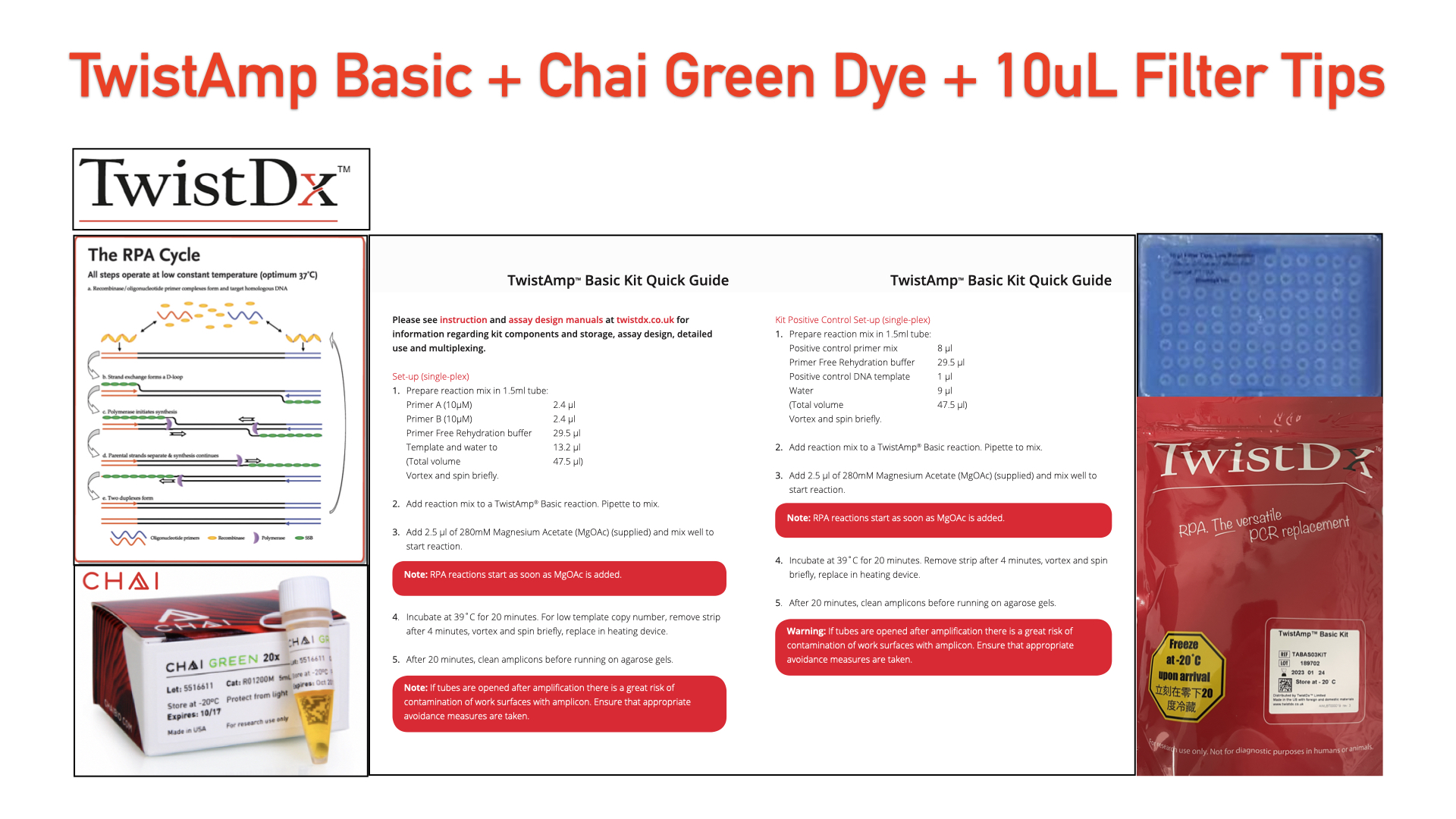TwistAmp Basic + Chai Green Dye로 Polymerase Amplifcation
