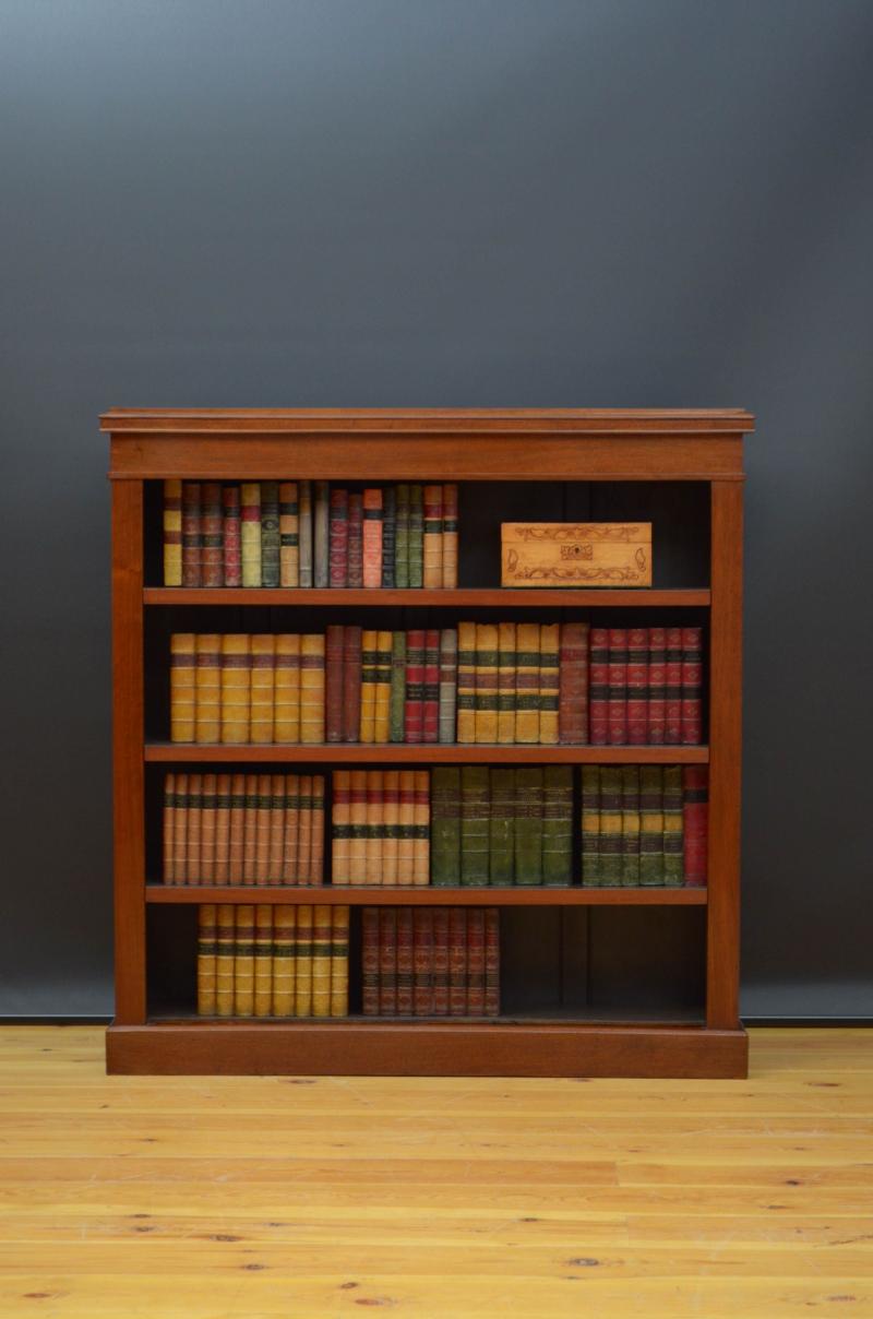 Victorian Walnut Open Bookcase