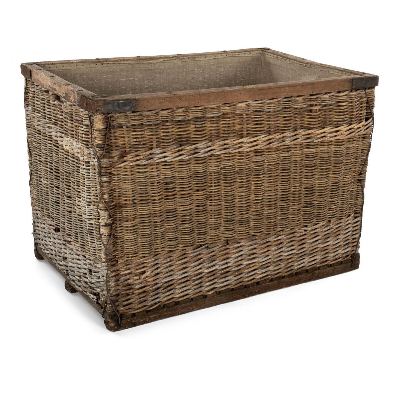 Large French Wicker Basket
