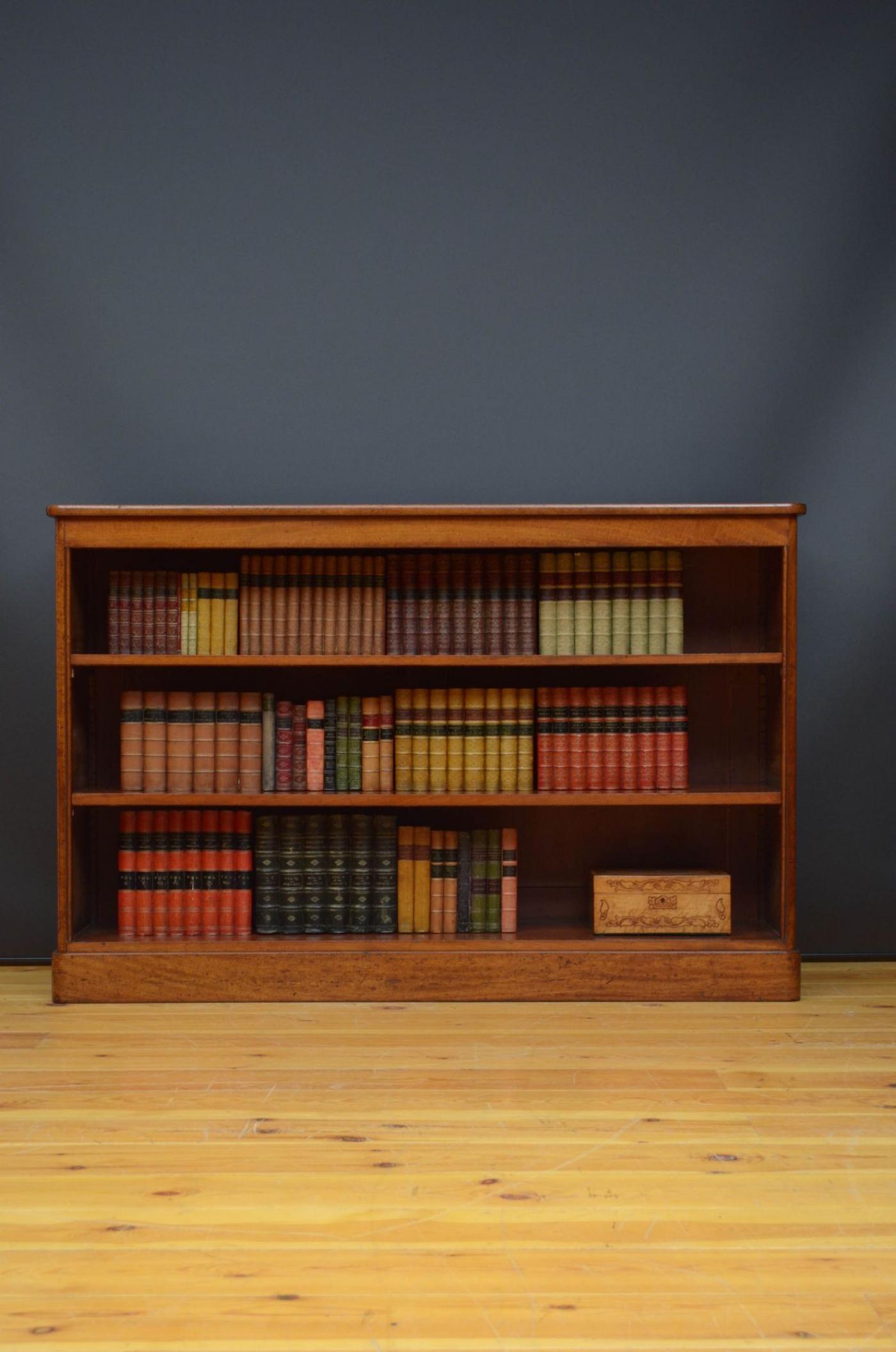 Victorian Low Open Bookcase