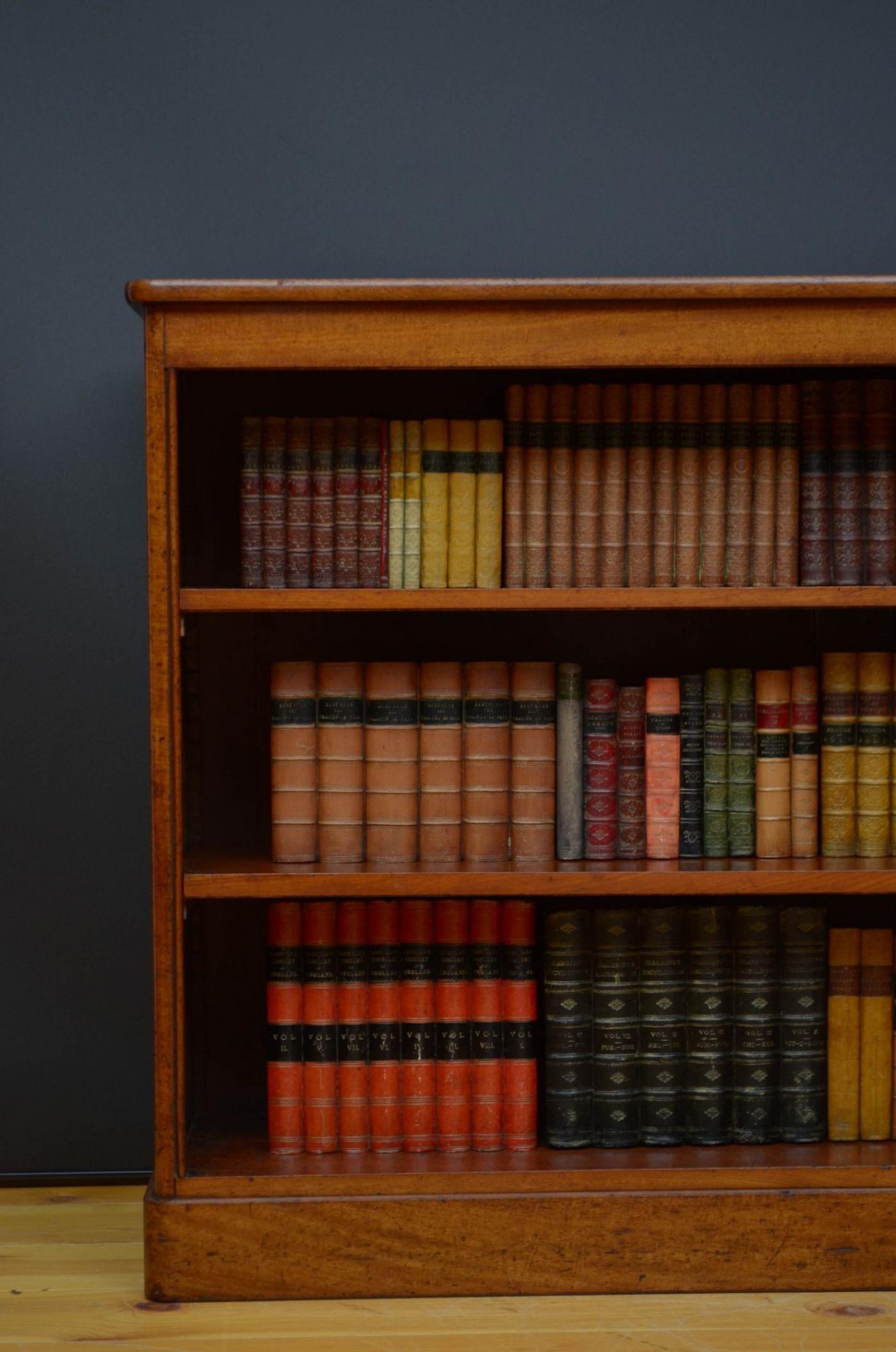 Victorian Low Open Bookcase