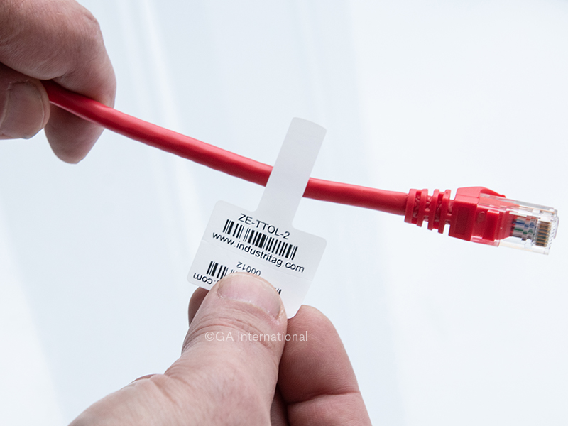 ThermalTransfer Flag Labels for Wires and Cables ZETTOL2 IndustriTAG by GA International