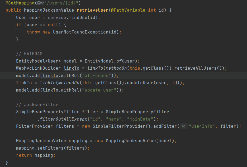 Swagger와 Jackson Filter 사용 시 Swaggerui의 example value 인프런