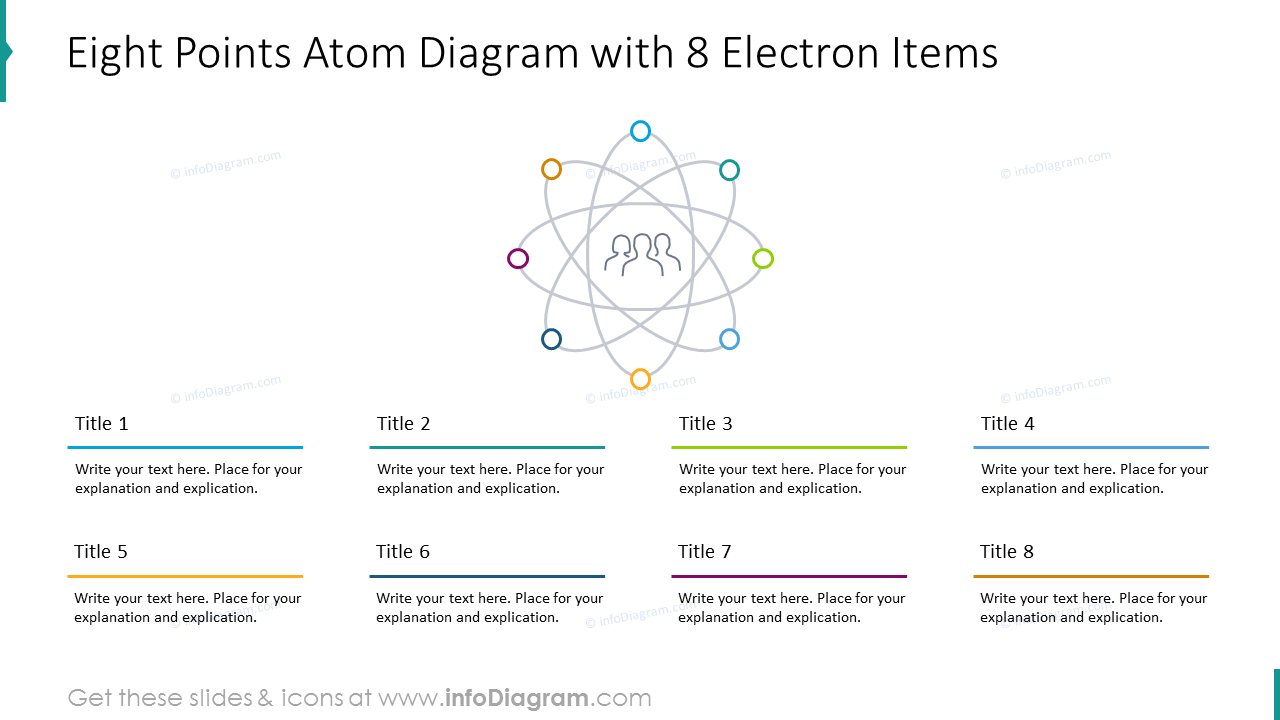 Eight Points Atom Diagram With Eight Electron Items