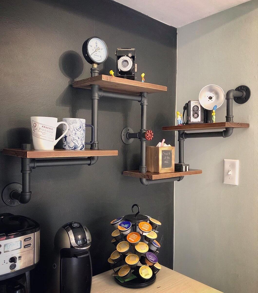 25 Pipe Shelves To Add Rustic Flair To Your Home • Insteading