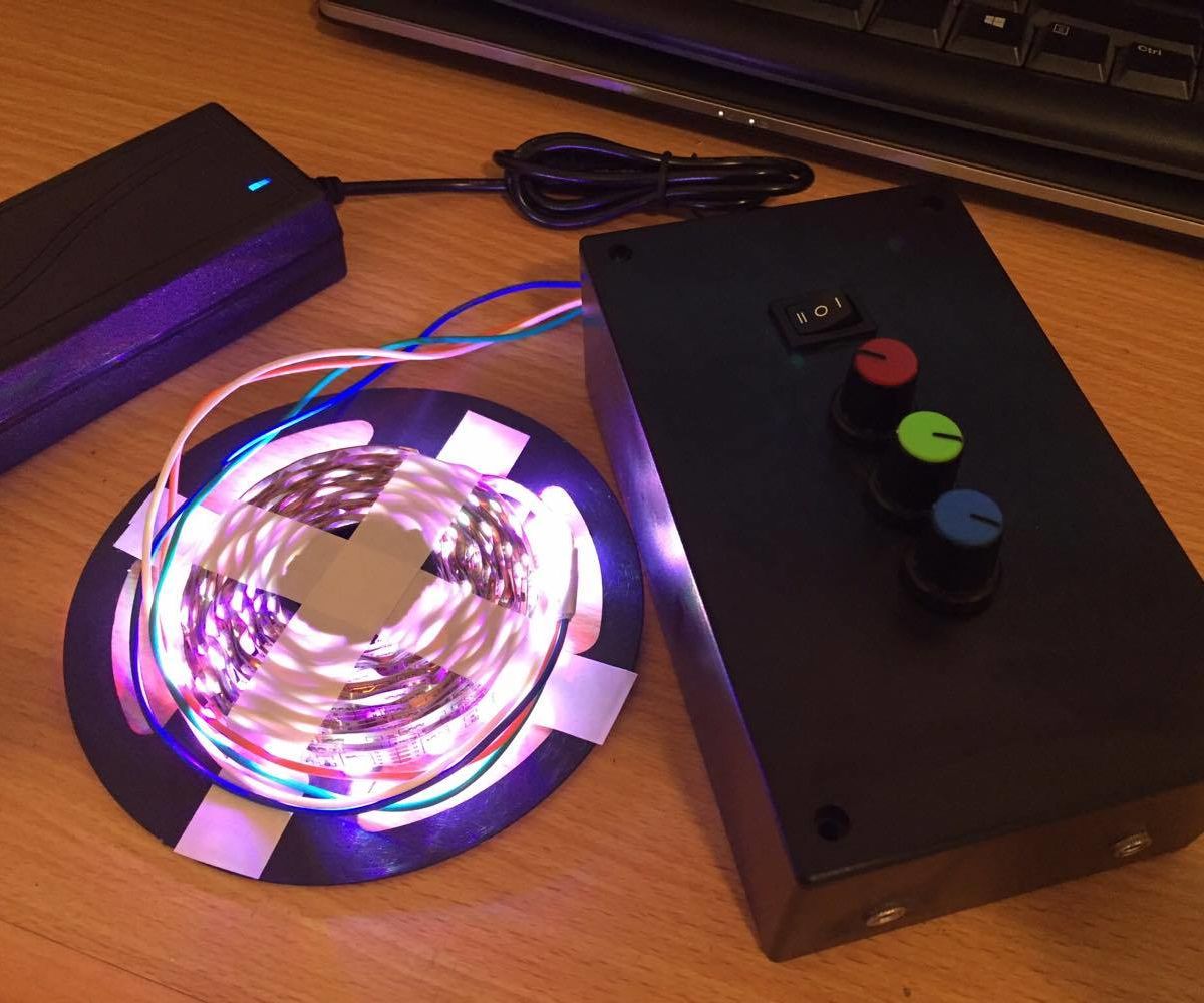 RGB LED Strip With Dimmers on RGB Lines and Colour Organ 7 Steps
