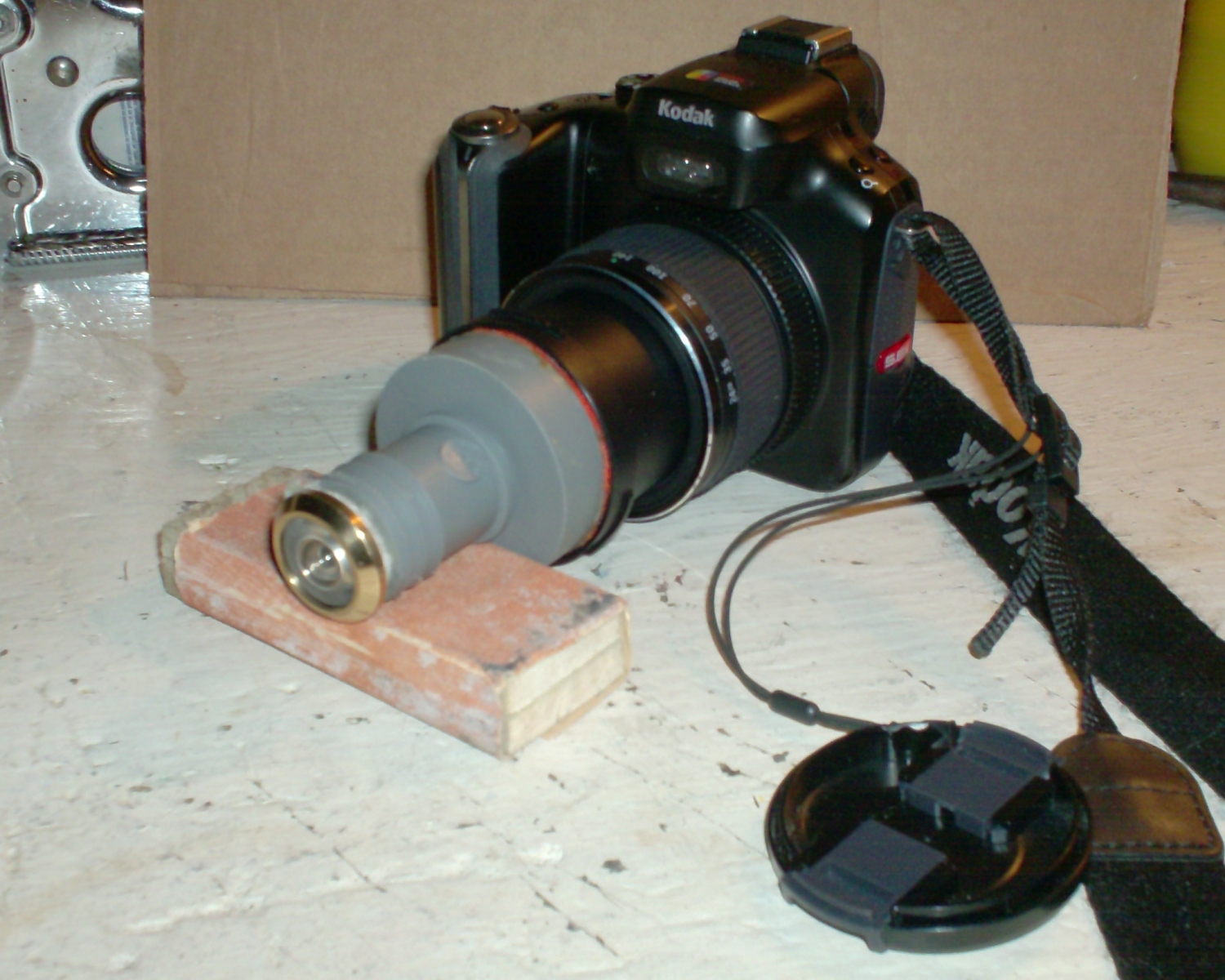 How to Adapt a Door Viewer "Fisheye Lens" on to a Fullsize Camera 7