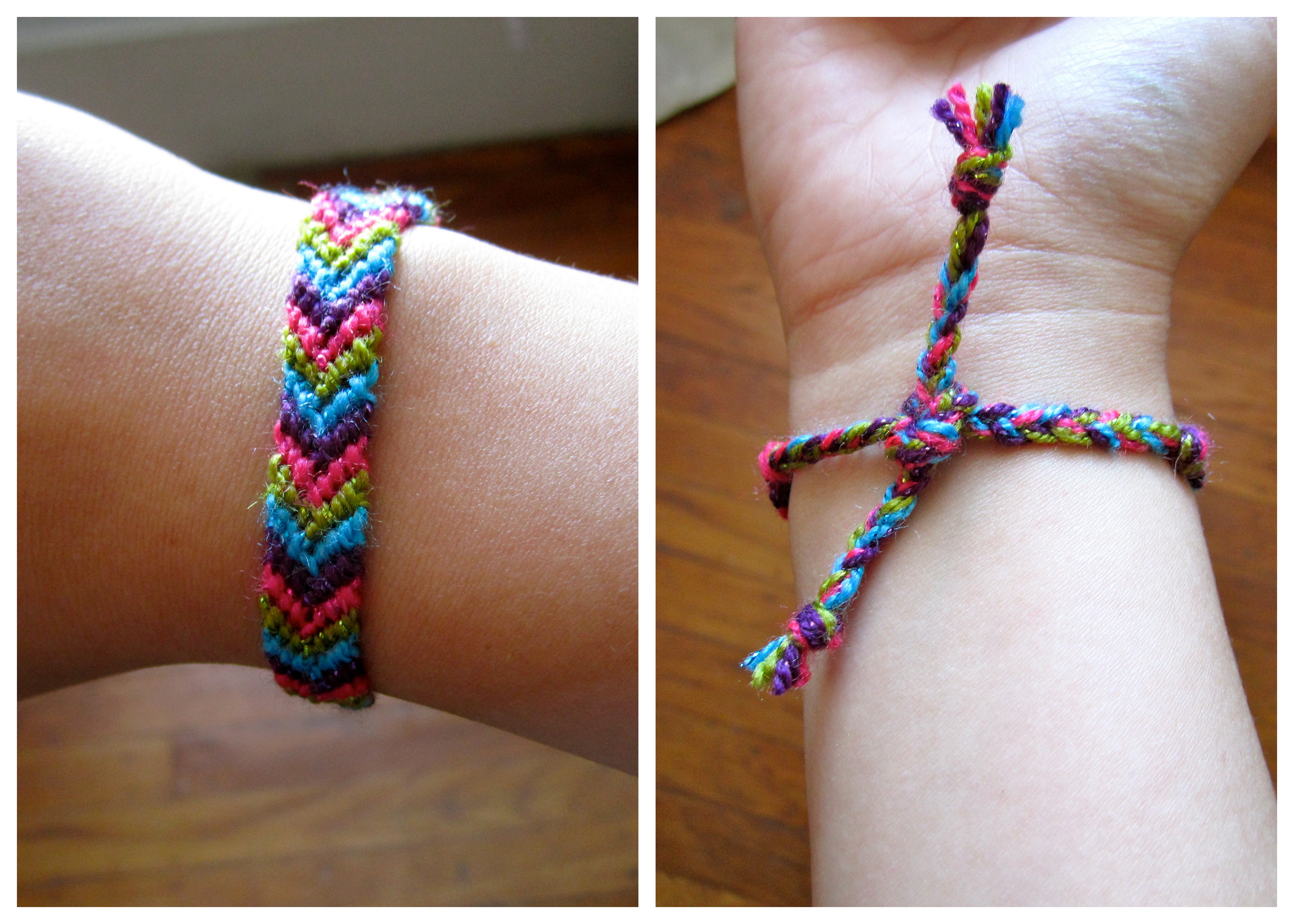 How To Make A Chevron Friendship Bracelet With 4 Colors