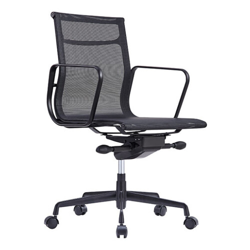 Volt Boardroom Chair Black Mesh with Fixed Arms Impact