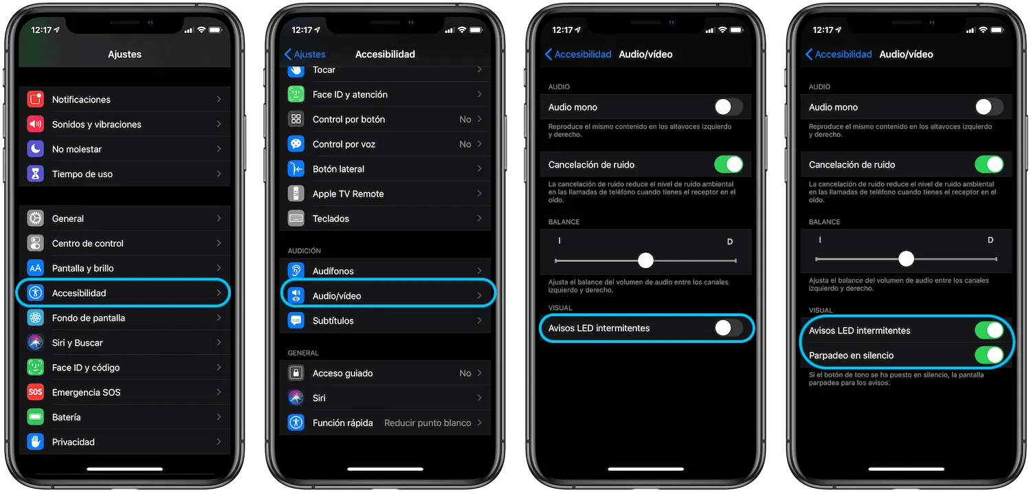 Cómo activar el flash para notificaciones de llamada en iPhone