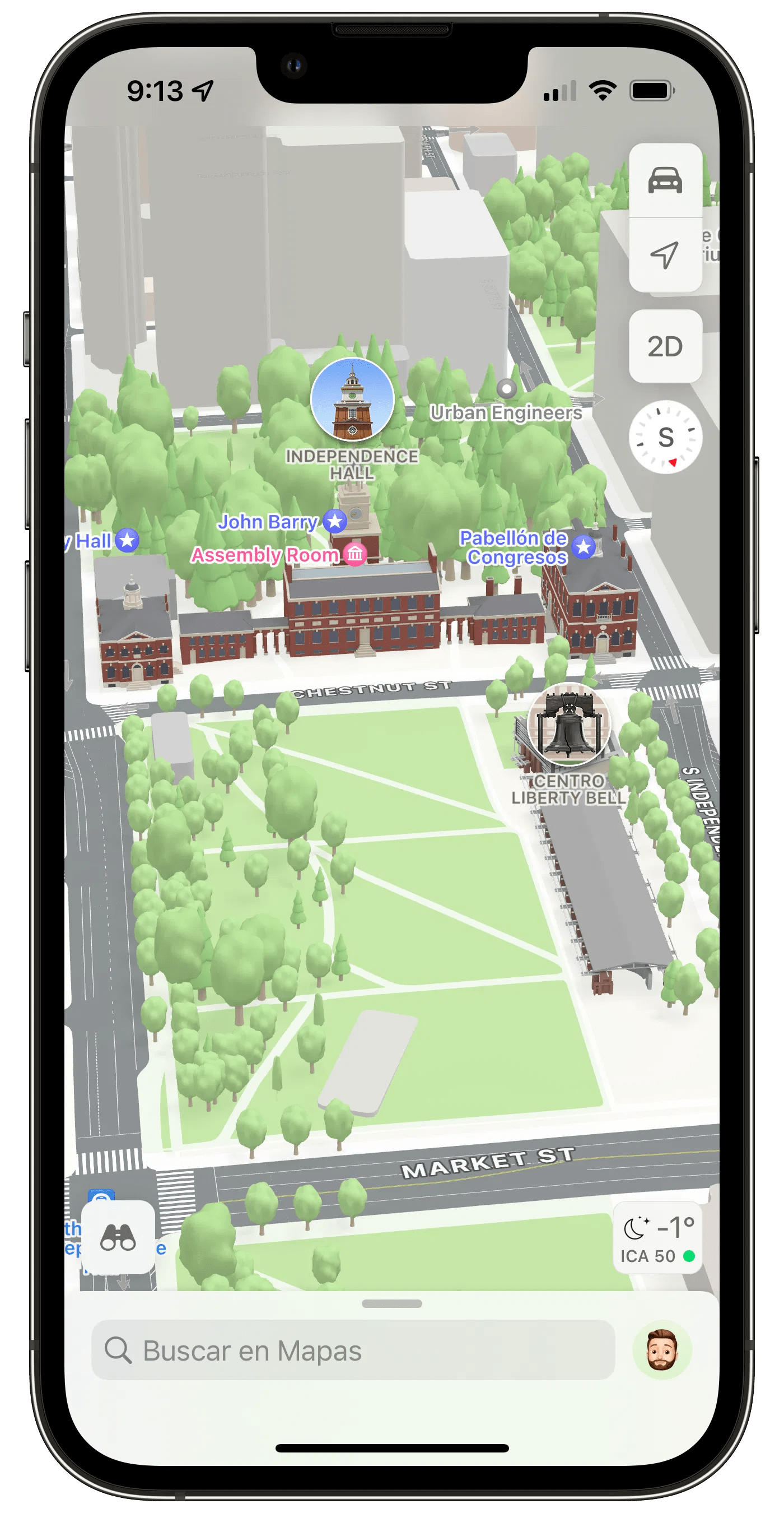 Los mapas 3D de Apple Maps llegan a Filadelfia