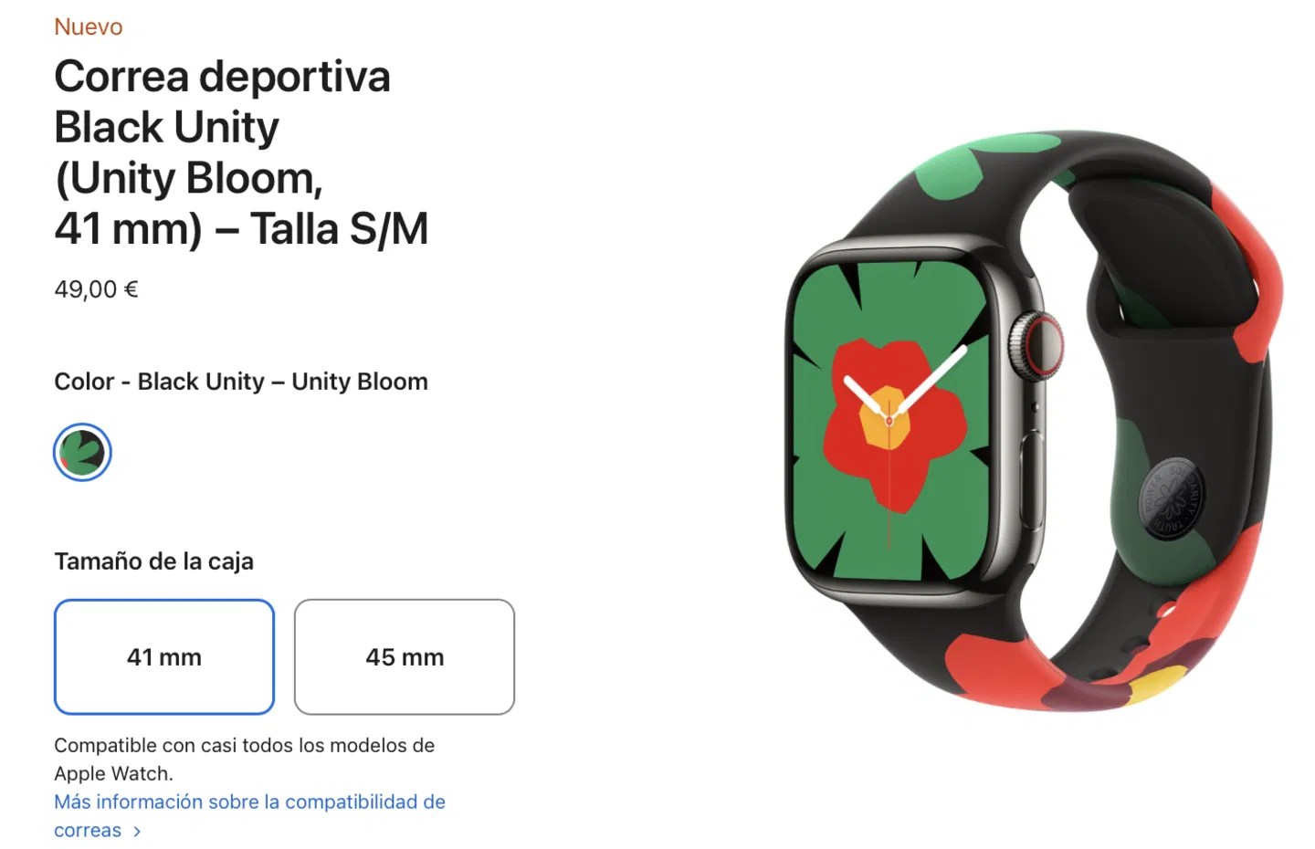 Apple lanza una nueva esfera para Apple Watch, una correa Black Unity y
