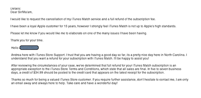 How To Receive A Refund From Apple's iTunes Match Service iPhone in