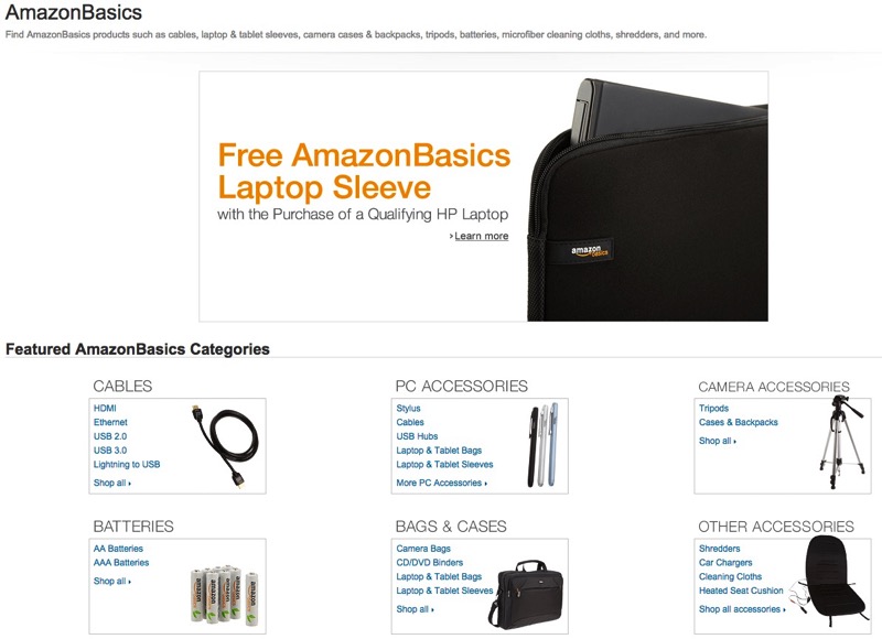 Amazon Officially Launches PrivateLabel ‘AmazonBasics’ Store in Canada