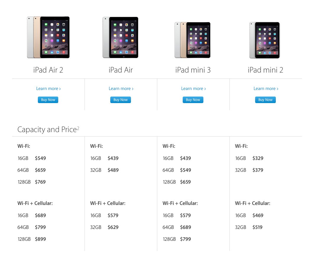 Apple No Longer Sells First Generation iPad mini in Store