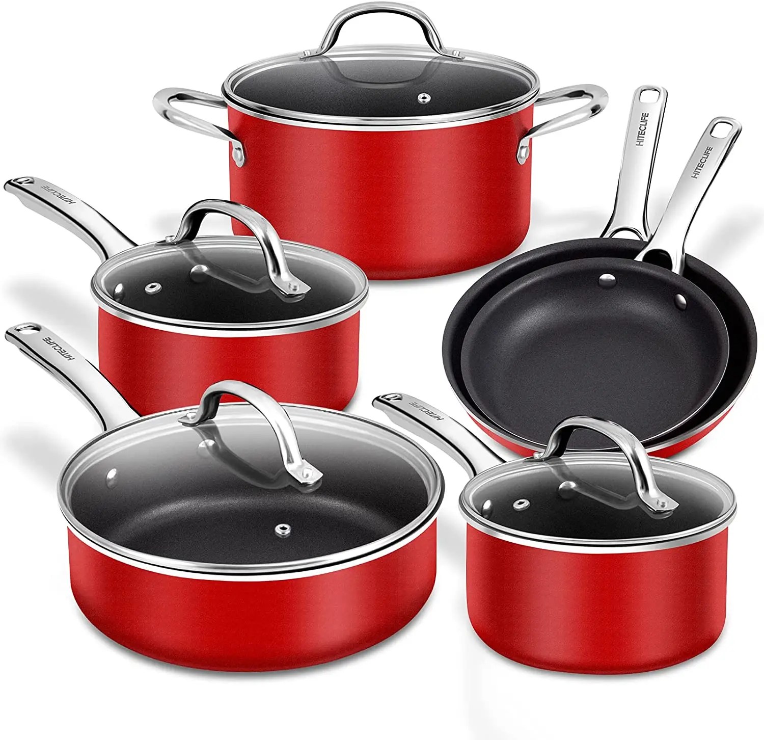 10 pieces Cookware Sets, Nonstick Pots and Pans Set Marshalls