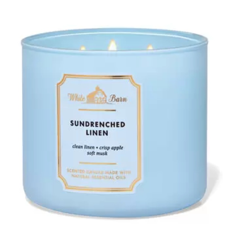 SunDrenched Linen 3Wick Candle Online Outlet Store