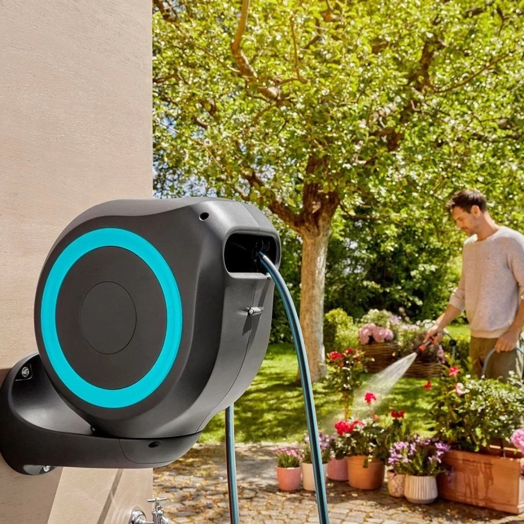 Hose Trolleys Hose Box RollUp S, 115 Foot Petitti Garden Centers