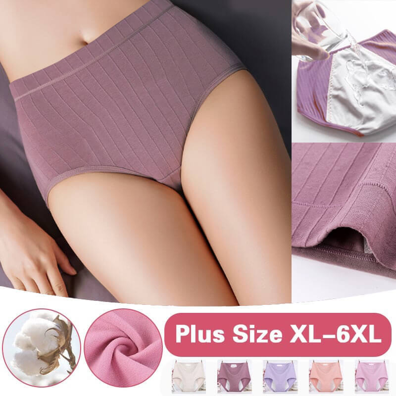 plus size cotton antibacterial and leakproof physiological underwear