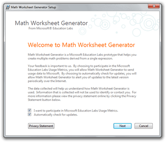 Guide: Math Worksheet Generator by Microsoft Education Labs