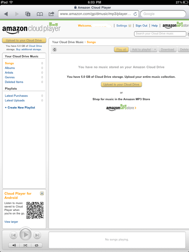 Use your Amazon Cloud Drive Storage on your iOS Device