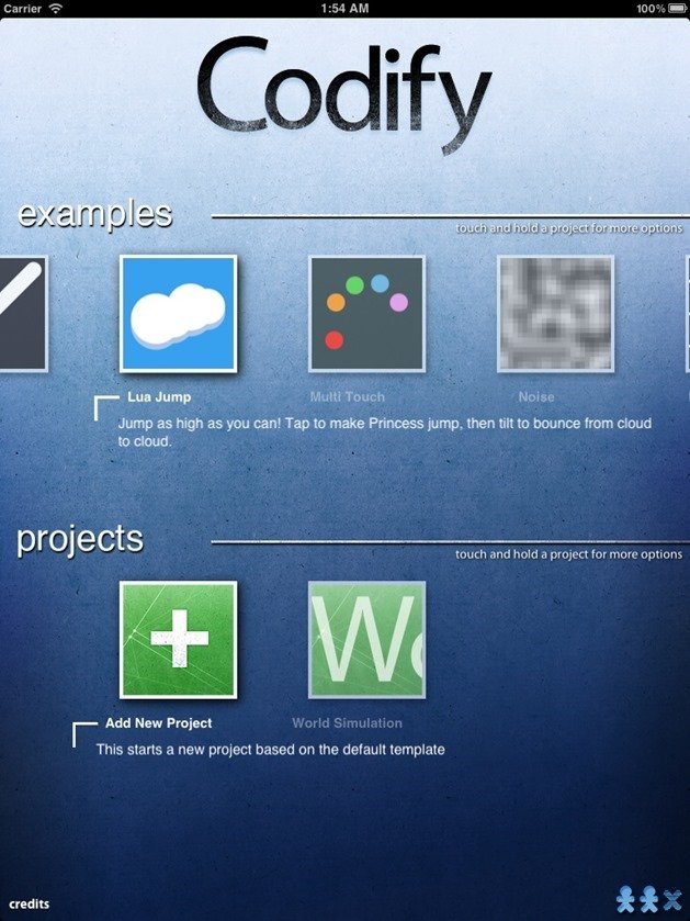 Codify for iPad is the first MultiTouch Capable Visual Programming IDE