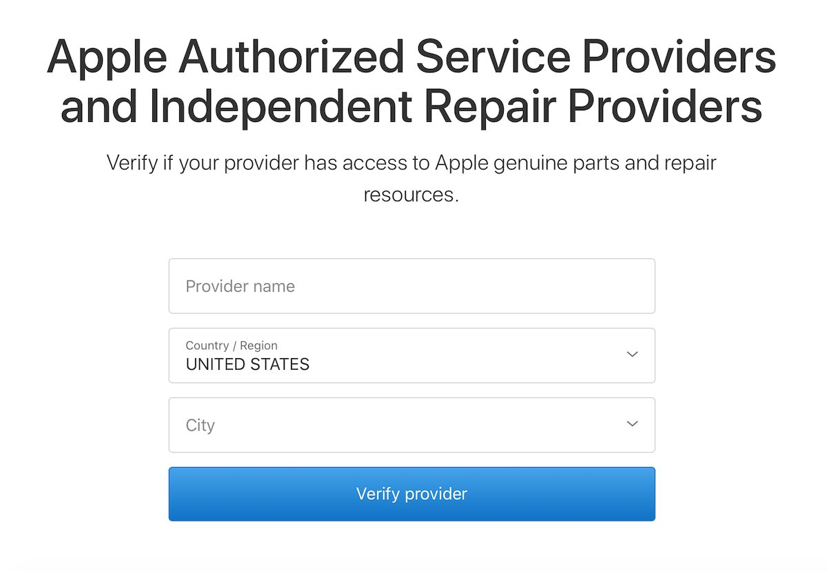 How to verify an iPhone repair location in the U.S. iThinkDifferent