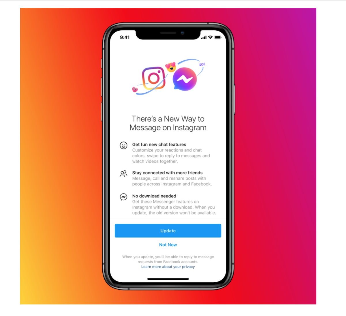 Facebook integrates Instagram messages with Messenger app with new