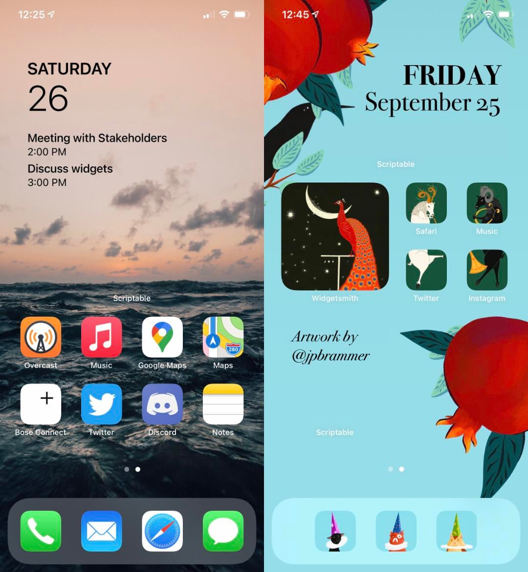 Scriptable for iOS supports widgets with transparent backgrounds and