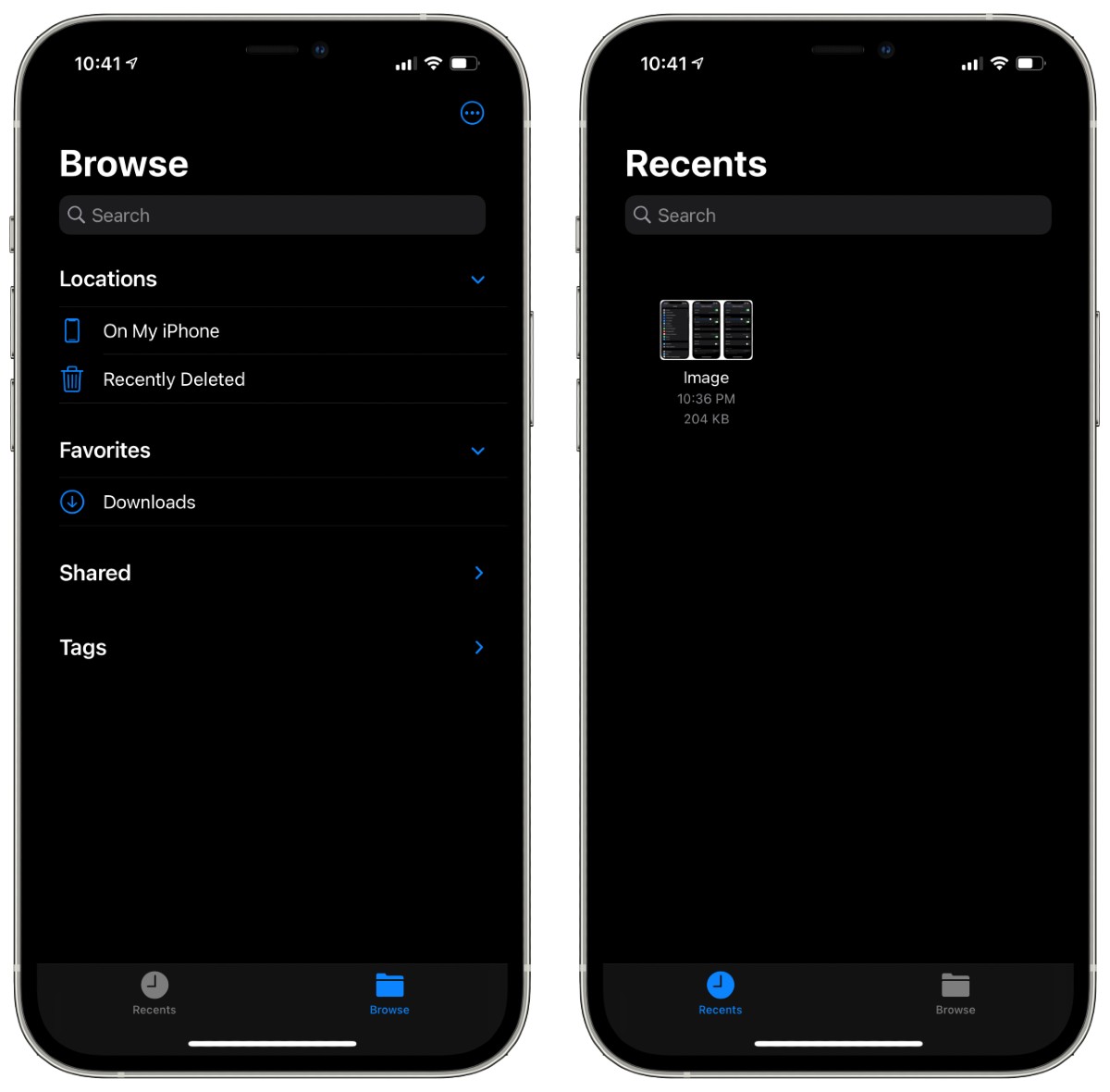 How to open recent files in Files app on iPhone and iPad