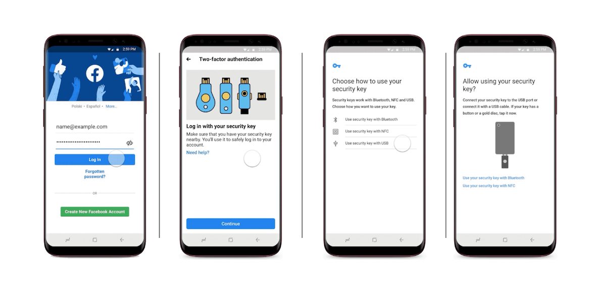 Facebook app is updated with support for security keys on iOS and Android