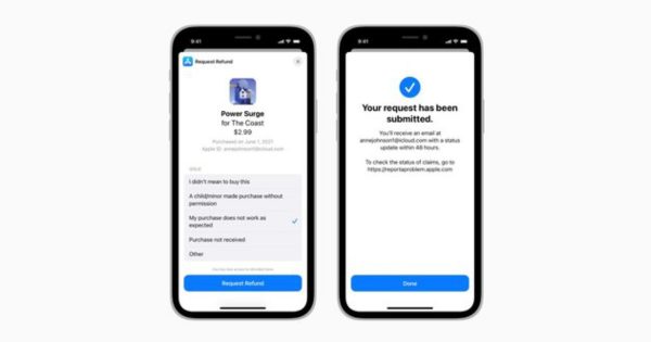 iOS 15 features new StoreKit API which allows users to request refunds