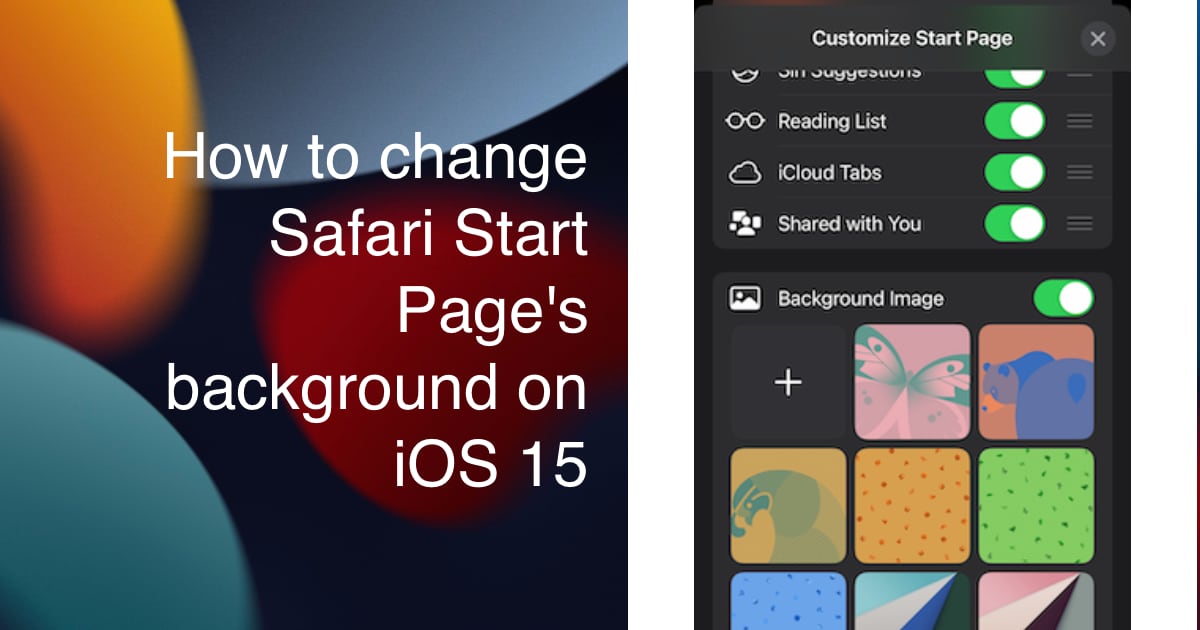 How to change Safari Start Page’s background on iPhone and iPad iThinkDifferent