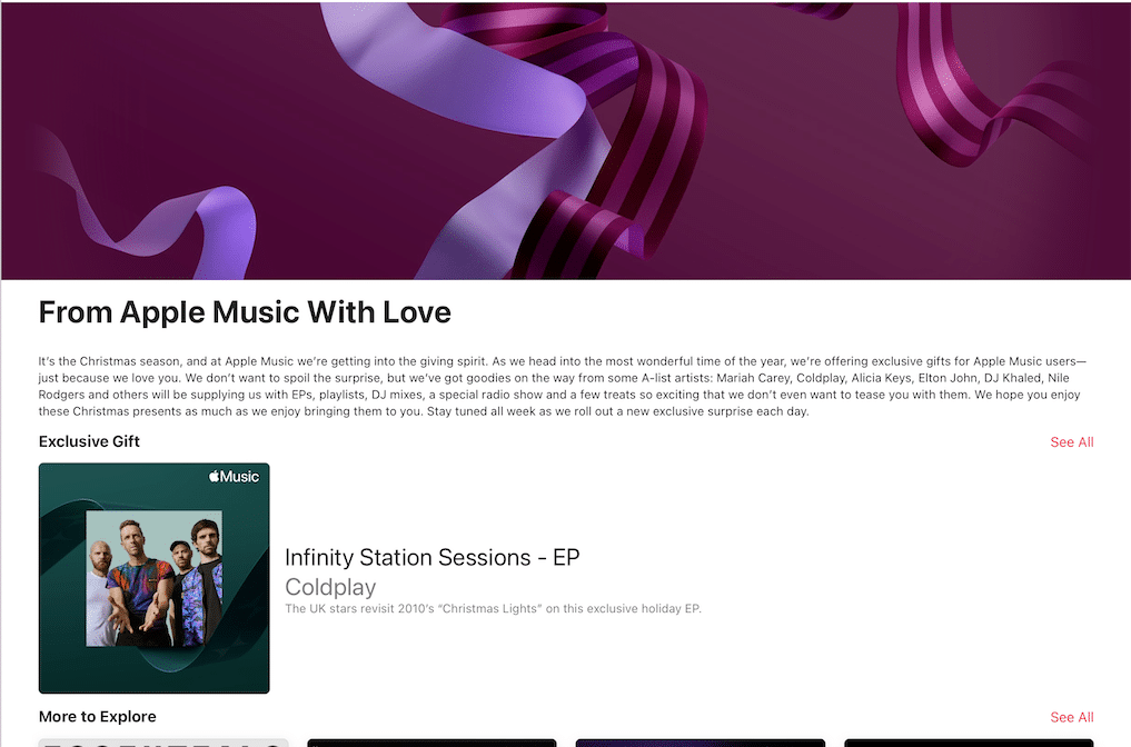 New "From Apple Music With Love" Holidays promotion brings exclusive